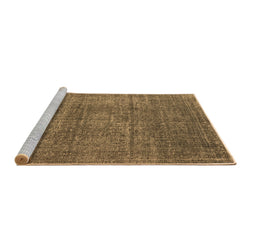 Sideview of Machine Washable Oriental Brown Industrial Rug, wshurb2208brn