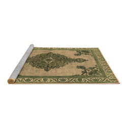 Sideview of Machine Washable Oriental Brown Industrial Rug, wshurb2209brn