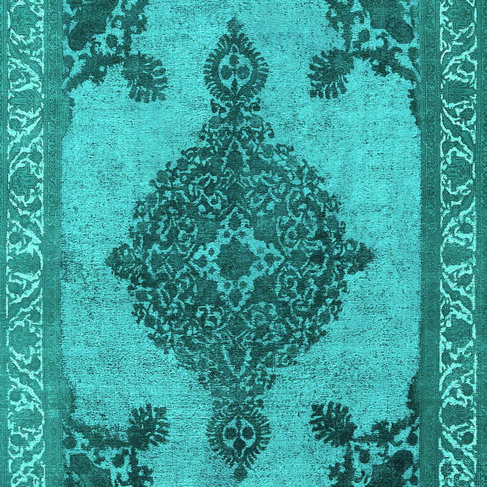 Oriental Turquoise Industrial Rug, urb2209turq