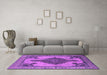 Machine Washable Oriental Pink Industrial Rug in a Living Room, wshurb2209pnk