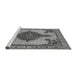Sideview of Machine Washable Oriental Gray Industrial Rug, wshurb2209gry