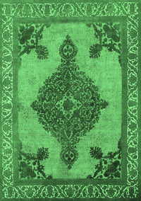 Oriental Emerald Green Industrial Rug, urb2209emgrn