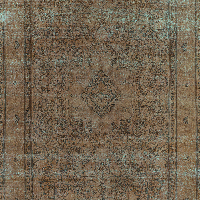 Machine Washable Oriental Turquoise Industrial Area Rugs, wshurb2210turq