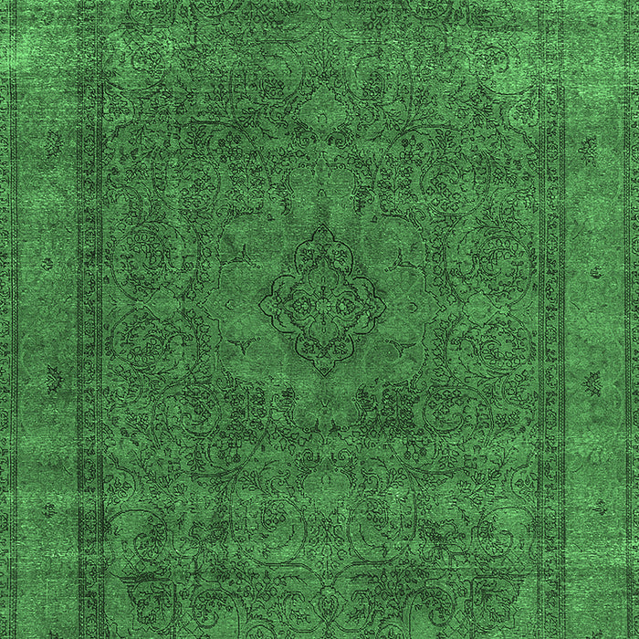 Machine Washable Oriental Emerald Green Industrial Area Rugs, wshurb2210emgrn