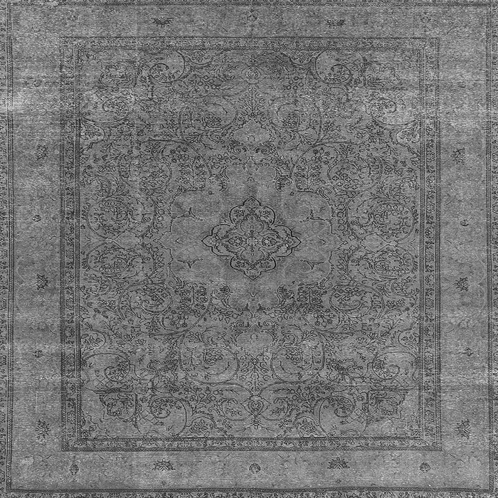Square Machine Washable Oriental Gray Industrial Rug, wshurb2210gry
