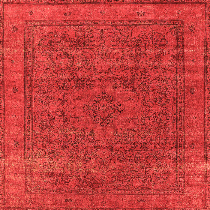 Square Oriental Orange Industrial Rug, urb2210org