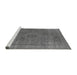 Sideview of Machine Washable Oriental Gray Industrial Rug, wshurb2210gry