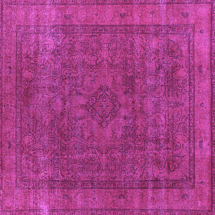 Square Machine Washable Oriental Purple Industrial Area Rugs, wshurb2210pur