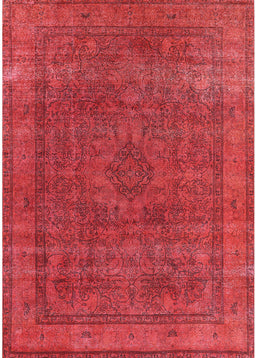 Machine Washable Industrial Modern Red Rug, wshurb2210