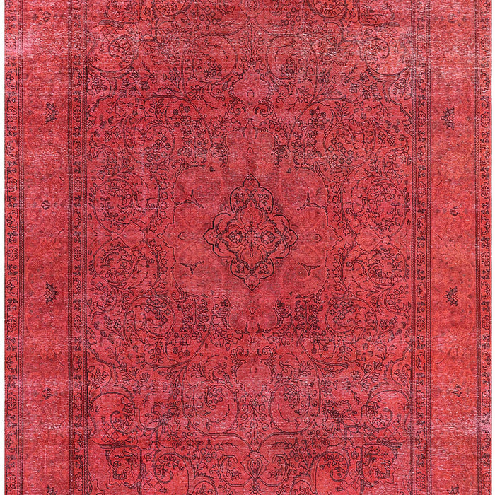 Machine Washable Industrial Modern Red Rug, wshurb2210