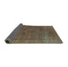 Sideview of Oriental Turquoise Industrial Rug, urb2210turq