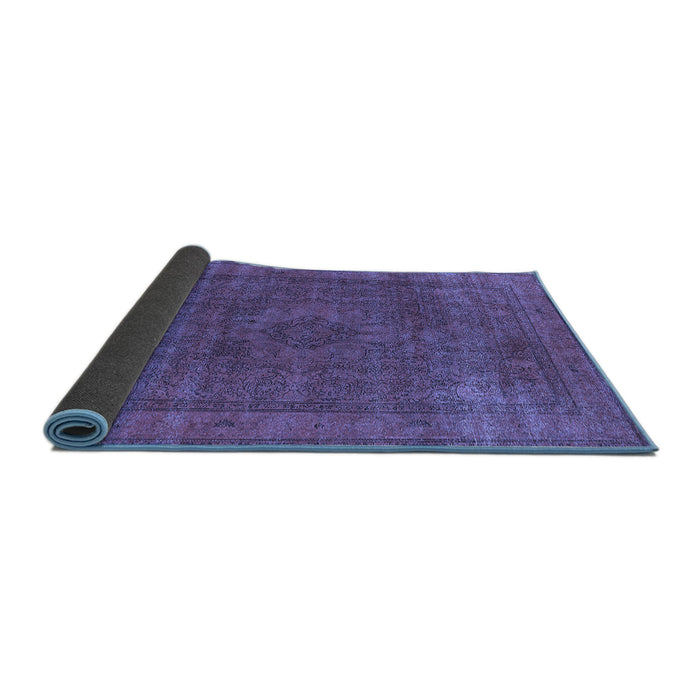Sideview of Oriental Blue Industrial Rug, urb2210blu