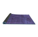 Sideview of Oriental Blue Industrial Rug, urb2210blu