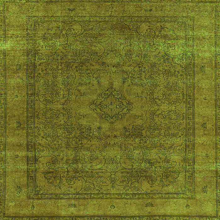 Square Oriental Green Industrial Rug, urb2210grn