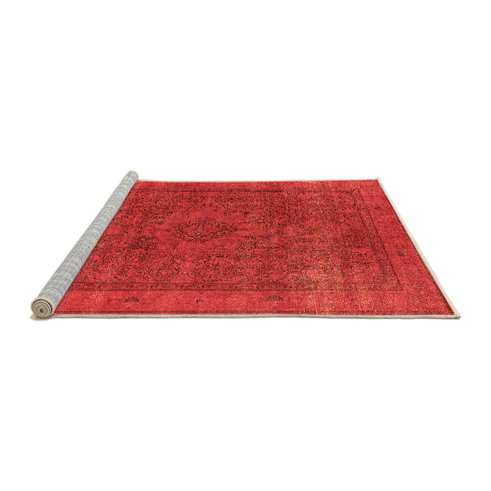 Sideview of Machine Washable Oriental Orange Industrial Area Rugs, wshurb2210org