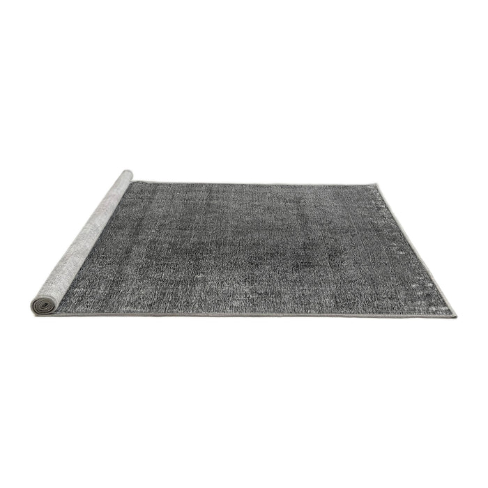 Sideview of Machine Washable Oriental Gray Industrial Rug, wshurb2211gry