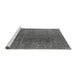 Sideview of Machine Washable Oriental Gray Industrial Rug, wshurb2211gry