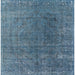 Square Mid-Century Modern Koi Blue Oriental Rug, urb2211