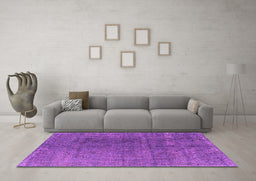 Machine Washable Oriental Pink Industrial Rug in a Living Room, wshurb2211pnk
