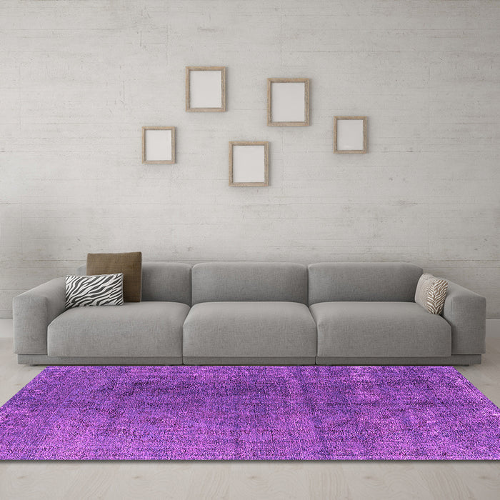 Machine Washable Oriental Pink Industrial Rug in a Living Room, wshurb2211pnk