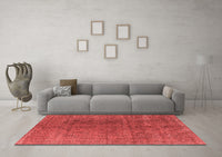 Machine Washable Oriental Red Industrial Rug, wshurb2211red