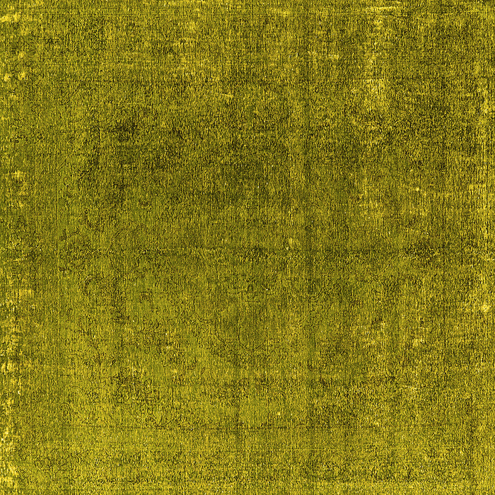 Square Machine Washable Oriental Yellow Industrial Rug, wshurb2211yw