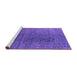 Sideview of Machine Washable Oriental Purple Industrial Area Rugs, wshurb2211pur