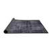 Sideview of Mid-Century Modern Charcoal Blue Oriental Rug, urb2212