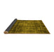 Sideview of Oriental Yellow Industrial Rug, urb2212yw