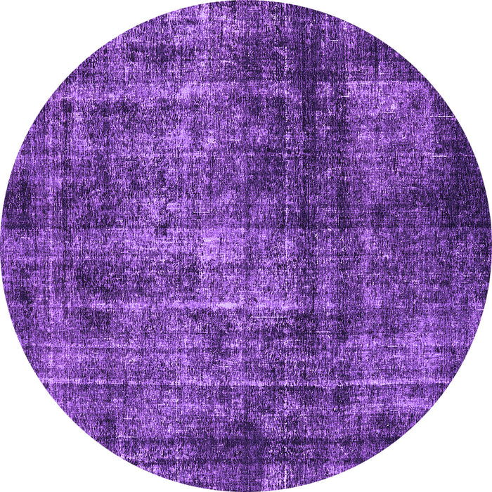 Round Oriental Purple Industrial Rug, urb2212pur
