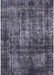 Machine Washable Industrial Modern Charcoal Blue Rug, wshurb2212