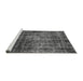 Sideview of Machine Washable Oriental Gray Industrial Rug, wshurb2212gry