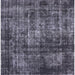 Square Mid-Century Modern Charcoal Blue Oriental Rug, urb2212