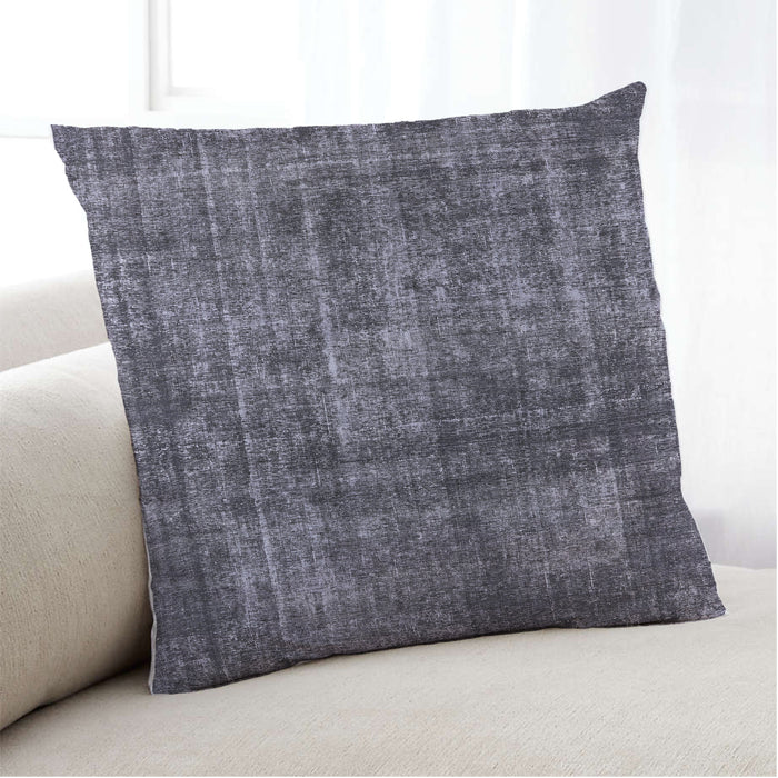 Lifestyle Image of Mid-Century Modern Urban Square Charcoal Blue Throw Pillow, 18 inch by 18 inch, pwurb2212