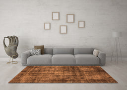 Machine Washable Oriental Orange Industrial Area Rugs in a Living Room, wshurb2212org