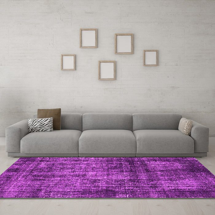 Machine Washable Oriental Pink Industrial Rug in a Living Room, wshurb2212pnk
