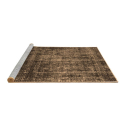 Sideview of Machine Washable Oriental Brown Industrial Rug, wshurb2212brn