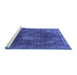 Sideview of Machine Washable Oriental Blue Industrial Rug, wshurb2213blu