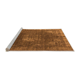 Sideview of Machine Washable Oriental Orange Industrial Area Rugs, wshurb2213org