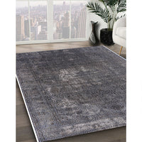 Mid-Century Modern Black Oriental Rug, urb2213