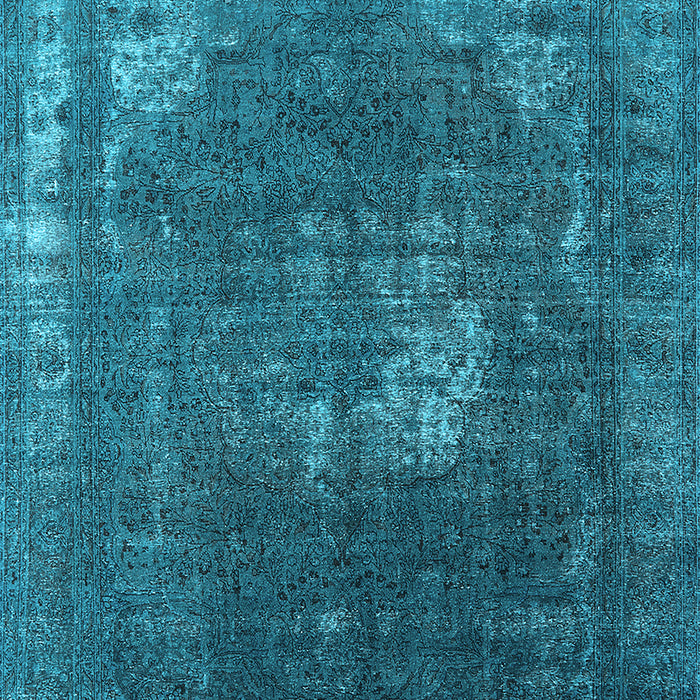 Machine Washable Oriental Light Blue Industrial Rug, wshurb2213lblu