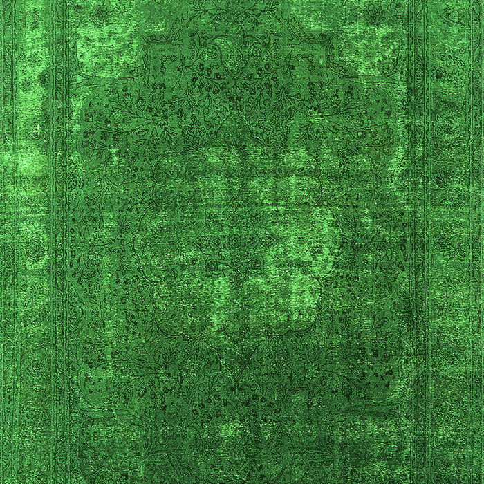 Machine Washable Oriental Green Industrial Area Rugs, wshurb2213grn
