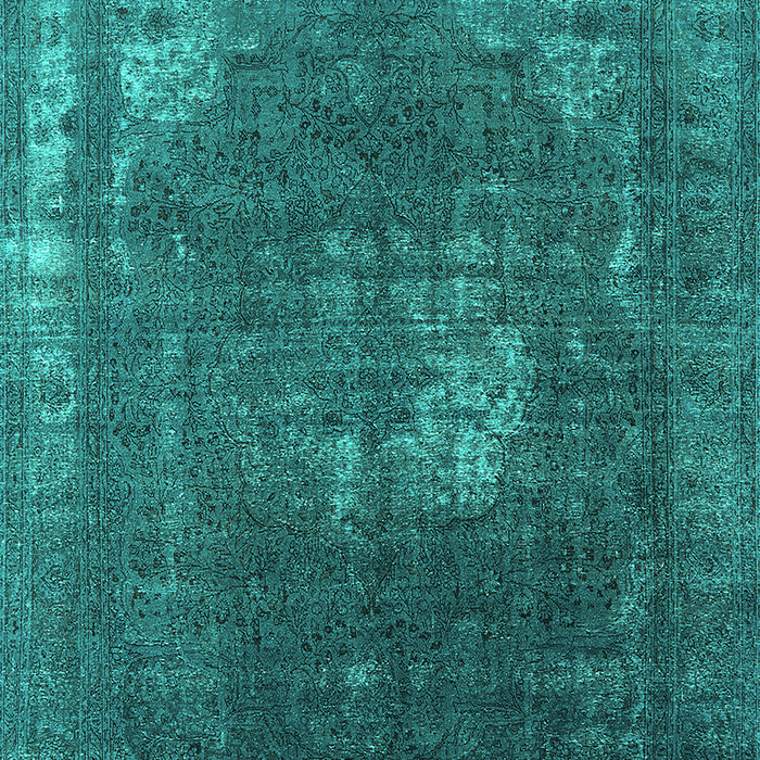 Machine Washable Oriental Turquoise Industrial Area Rugs, wshurb2213turq