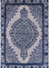 Machine Washable Industrial Modern Lapis Blue Rug, wshurb2214