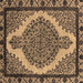 Square Oriental Brown Industrial Rug, urb2214brn