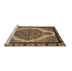 Sideview of Machine Washable Oriental Brown Industrial Rug, wshurb2214brn