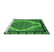 Sideview of Machine Washable Oriental Green Industrial Area Rugs, wshurb2214grn