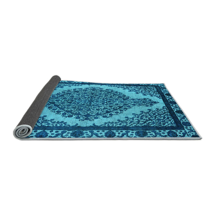 Sideview of Oriental Light Blue Industrial Rug, urb2214lblu