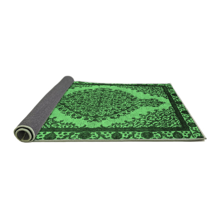 Sideview of Oriental Emerald Green Industrial Rug, urb2214emgrn