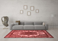 Machine Washable Oriental Red Industrial Rug, wshurb2215red